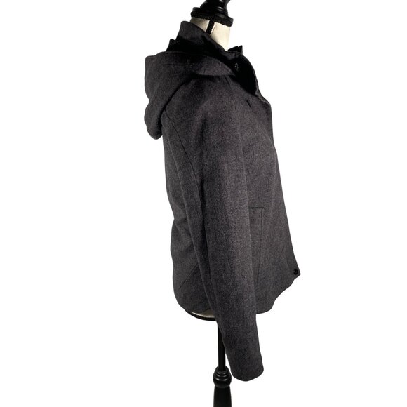 Icebreaker 380 Pure Plus Merino Wool Hooded Jacket Womens Gray Softshell outdoor - Picture 2 of 12